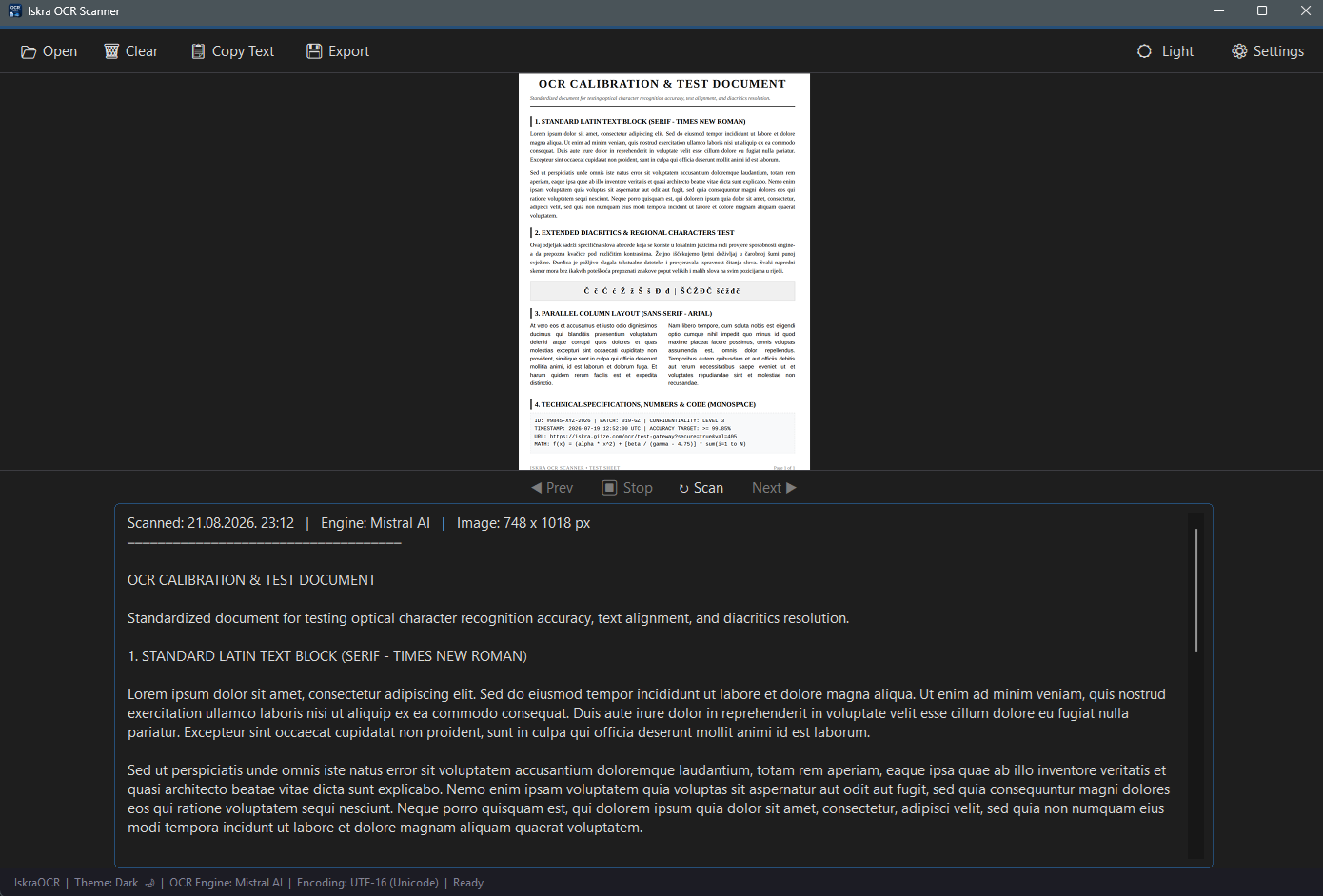 Iskra OCR Scanner